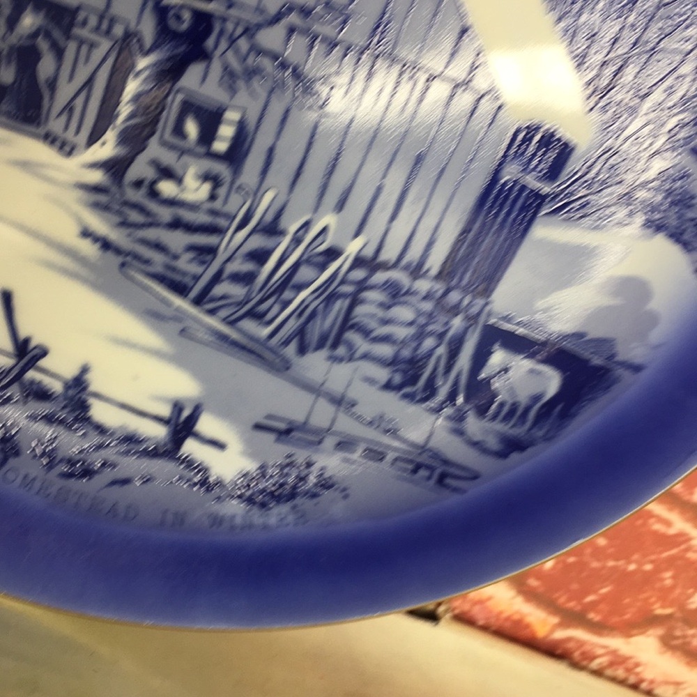 Vintage Currier & Ives "The Old Homestead in Winter" 8" Decorative Plate - Picture 3 of 8